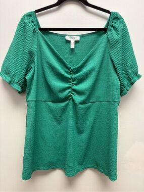 4 for $25 💚 Addition Elle Smocked Puff Sleeve Top 2X 💚